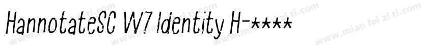 HannotateSC W7 Identity H字体转换
